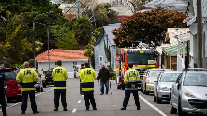 Kaumatua Tiwana Aranui blesses the Shakespeare Road crash site in Napier on the morning after the fatal crash. Photo / Paul Taylor