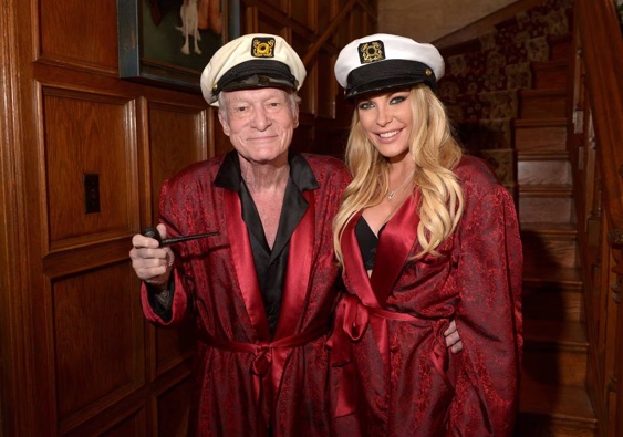 Hugh Hefner and Crystal Hefner attend Playboy Mansion's Annual Halloween Bash at The Playboy Mansion on October 25, 2014 in Los Angeles, California. Photo / Getty Images