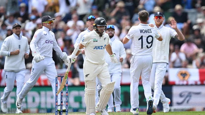 Tom Latham Heads Back To The Dressing Room After Being Dismissed By Chris Woakes. Photo / Photosport