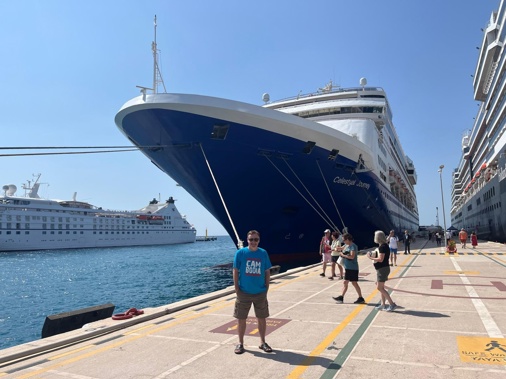 Portside with the Celestyal Journey. Credit Mike Yardley