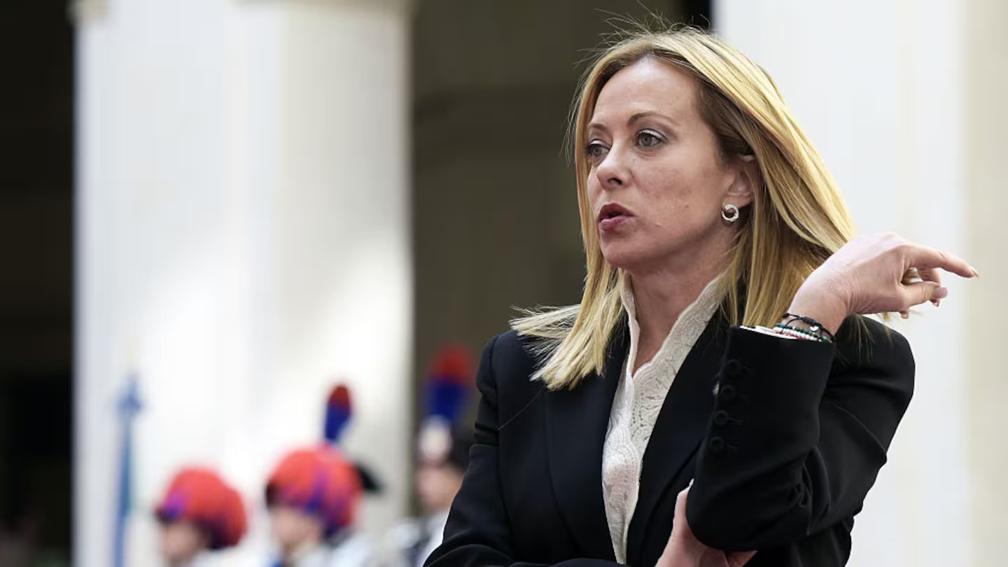 Italian Prime Minister Giorgia Meloni joked she would "kill someone" if she was forced to quit smoking. Photo / Simona Granati, Getty Images