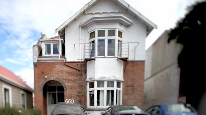 The band's former Dunedin flat featured in the music video for one of the band's first big hits, Don't Forget Your Roots. (Photo / Universal Music Group)