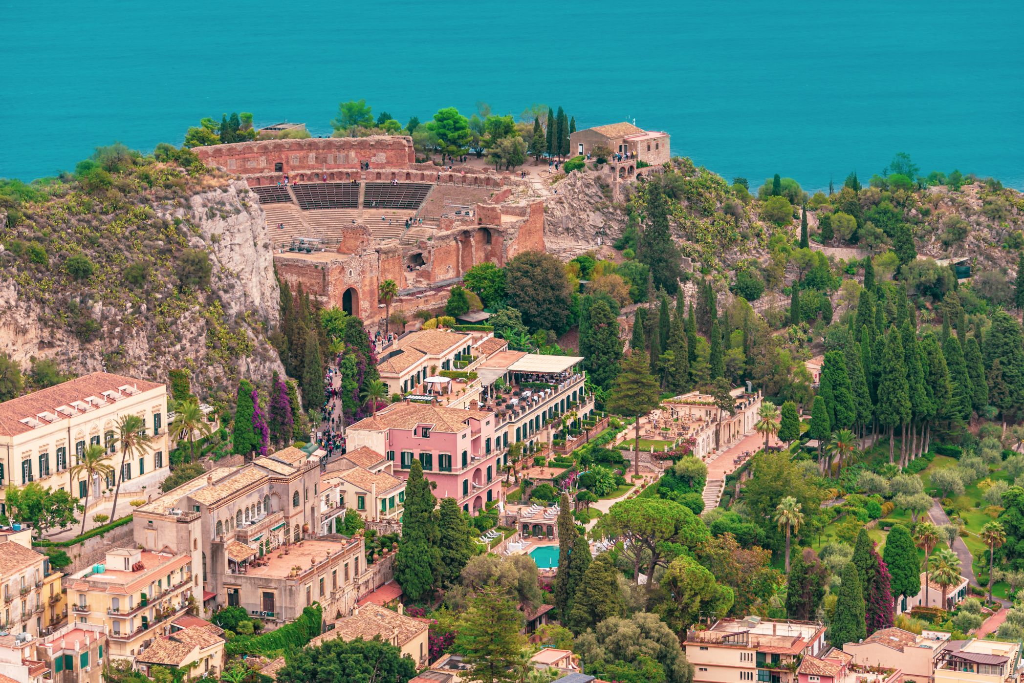 Teatro Greco As Seen From Castelmola. Photo / Supplied