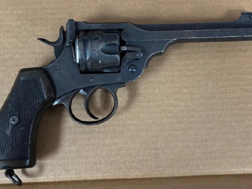Frontline police officers discovered this revolver inside a vehicle of interest. Photo / Supplied
