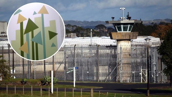 The prison unit housing New Zealand’s most notorious and dangerous criminals, including mosque terrorist Brenton Tarrant, is getting a fresh paint job with colourful designs and shapes in a bid to lift its “oppressive” surroundings. Composite image / NZME, inset supplied
