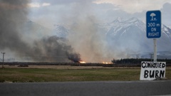 The fire is being fanned by high winds. Photo / George Heard