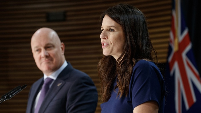 Education Minister Erica Stanford and Prime Minister Christopher Luxon. Photo / Mark Mitchell