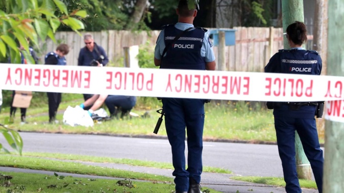 A man is in serious condition in hospital after being shot by police in Whanganui early this morning in Talbot St. Photo / Bevan Conley