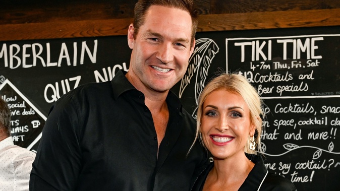 Ali Williams and Anna Mowbray at the Auckland FC launch. Photo / Photosport