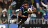 Adam Pompey in the clash between the Warriors and the Eels on August 29, 2025. Photo / Getty