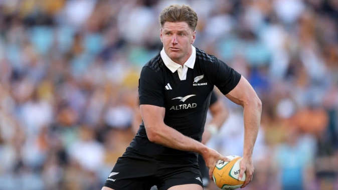 All Blacks second-five Jordie Barrrett during the Bledisloe Cup test in Sydney. Photo / Getty Images