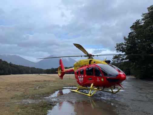 Police responded to reports at lunchtime yesterday of two people who were unable to walk out of an area in Arthurs Pass. Photo / West Coast Air Trust