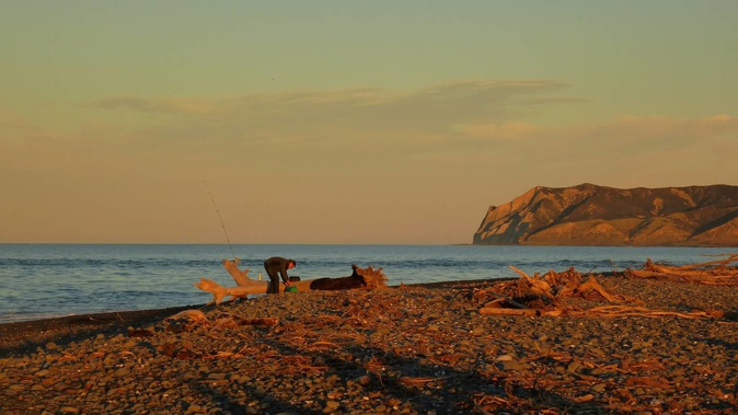 French tourist Luca Zappula shot the collapse of a cliff at Wairau Bar near Blenheim just prior to the July 2013 earthquake. It is likely about three tsunami events have occurred in the area in the last 2000 years. Photo / Luca Zappula