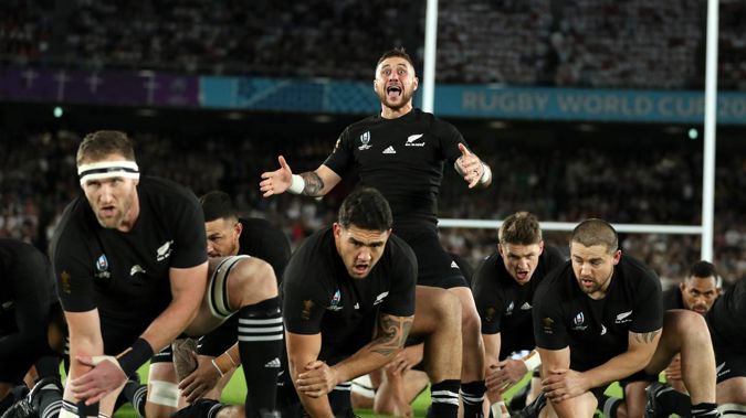 The All Blacks perform the haka prior to the Rugby World Cup 2019 semi-final match against England. (Photo / Getty Images)