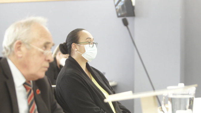 Lucilla Brunt sitting with her lawyer Mike Antunovic when she was found guilty in May this year. Photo / Hazel Osborne