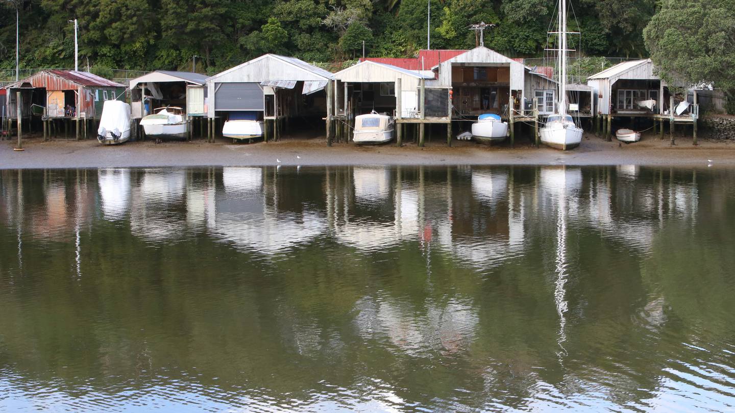 The boat sheds along the Hātea River in Whangārei, from which Jonathan Harness has been ordered to remove his vessel, Windswift. Photo / Northern Advocate