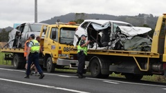 Emergency services responded to a fatal three-way car crash which claimed the life of an elderly woman on State Highway One, south of Whangārei, on Saturday. Photo / Michael Cunningham