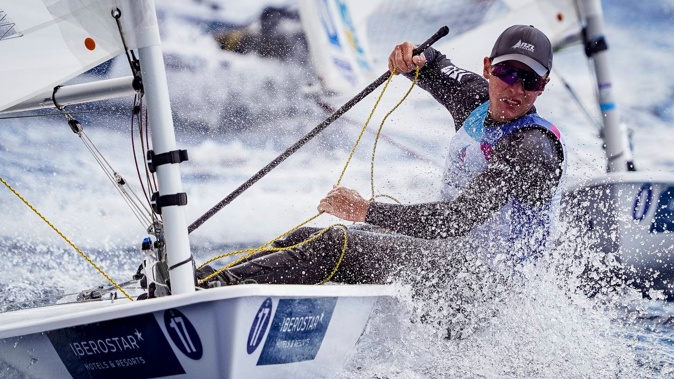 George Gautrey won the silver medal in the ILCA 7 at the Princess Sofia Regatta in Spain in April. Photo / Sailing Energy