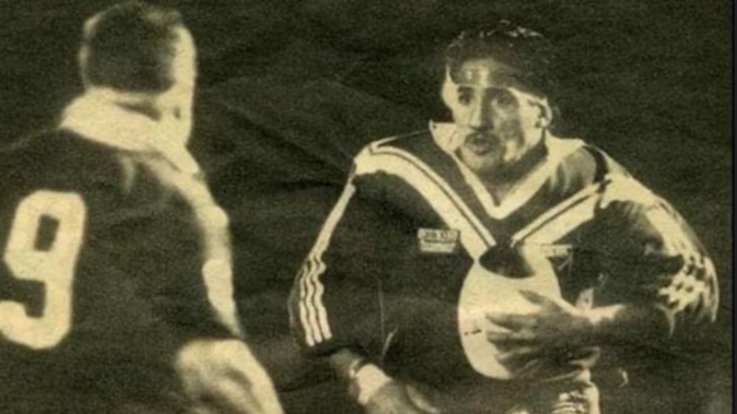 Neville Ramsay playing rugby league.