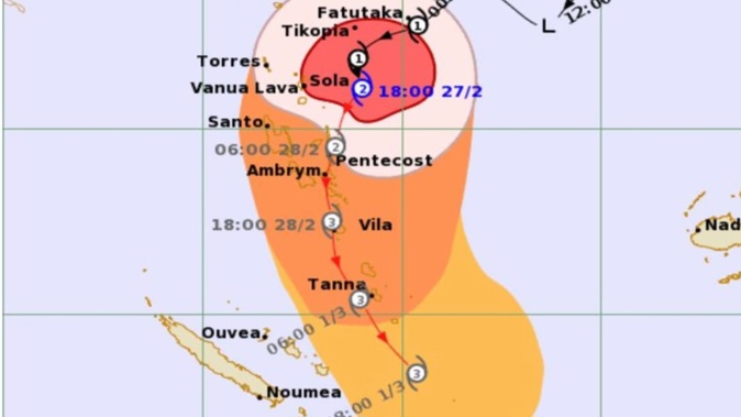 A tracking map for tropical Cyclone Judy. Photo / Fiji Met Service