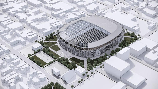 Design plans of the Canterbury multi-use arena (CMUA) have been released. (Image / Supplied)