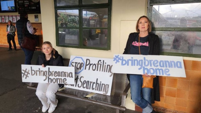 Ruby and her mother Jacqueline are among families and supporters of missing people marching to Parliament. Photo / Ruth Hill