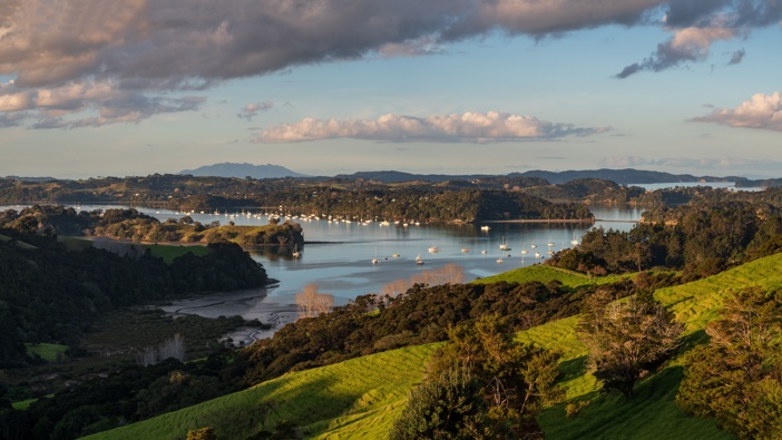 Mahurangi Harbor by Mahurangi Peninsula and islands of the Hauraki Gulf. Photo / Getty