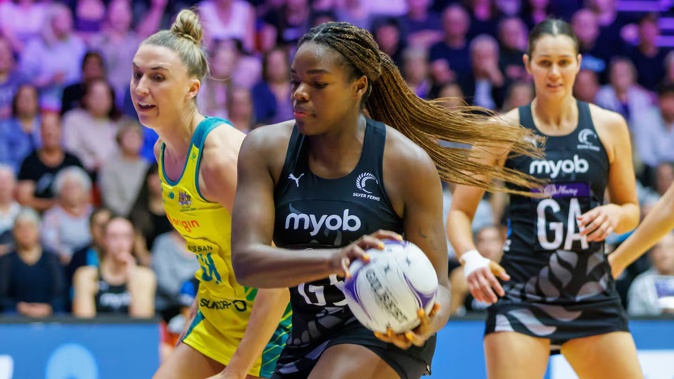 Silver Ferns shooter Grace Nweke in action against Australia. Photo / Photosport