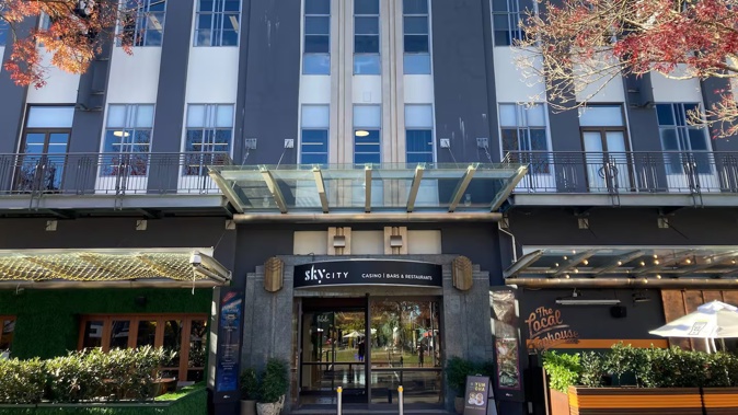 Several people found themselves trapped in a lift at Hamilton’s SkyCity Casino late last night. Photo / Belinda Feek