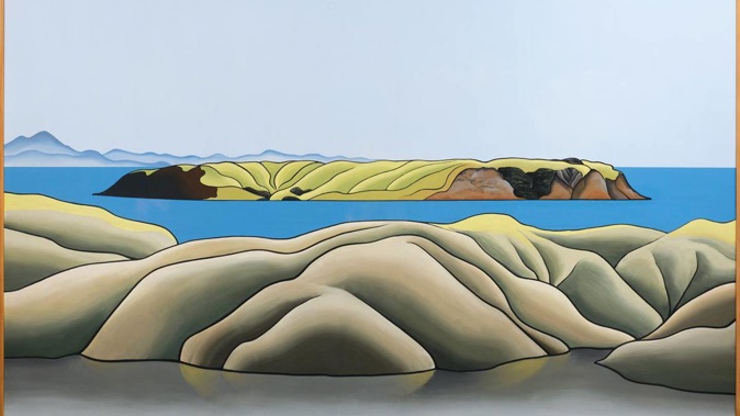 The striking work of artist Don Binney in collaboration with students at Victoria University. (Photo / Webbs)