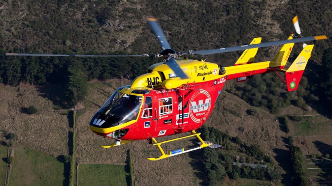 A helicopter from Canterbury West Coast Air Rescue has been dispatched to the area around Mt Arrowsmith in the Ashburton Lakes District. Photo / Canterbury West Coast Air Rescue Trust