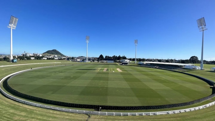 Mount Maunganui's Bay Oval, pictured after Cyclone Gabrielle. Photo / Supplied