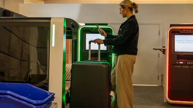 The new auto bag drop at Auckland International Airport. Photo / Greg Bowker