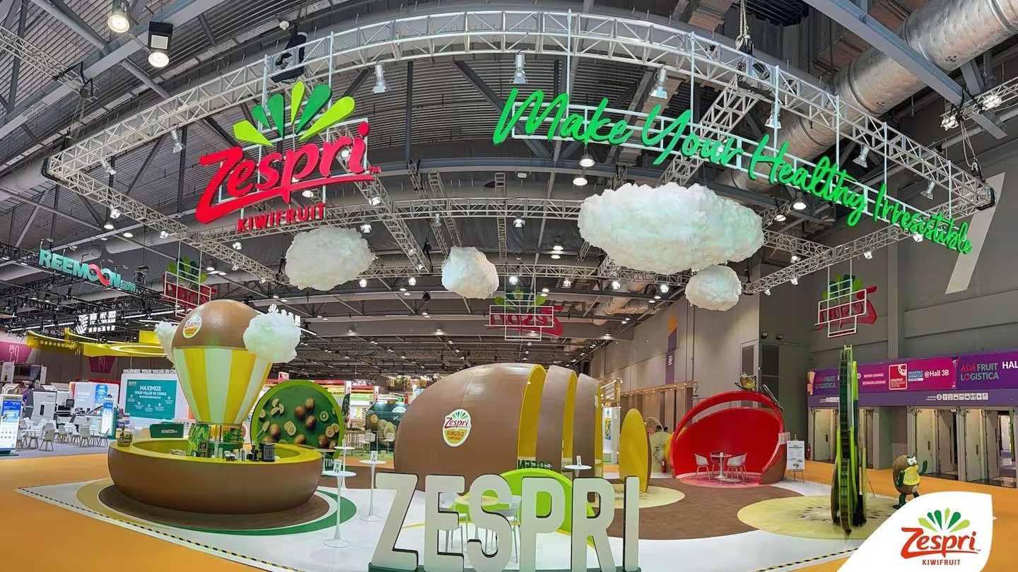 The Zespri stand at Asia Fruit Logistica 2025 in Hong Kong. Photo / Supplied