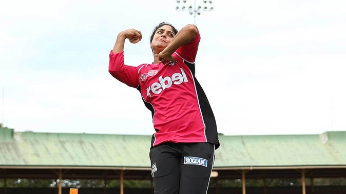 Lisa Sthalekar before a Big Bash League match. Photo / Getty