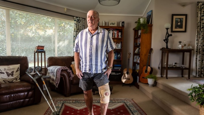 72-year-old Bob Menzies has been waiting years for a knee replacement. Photo / Michael Craig