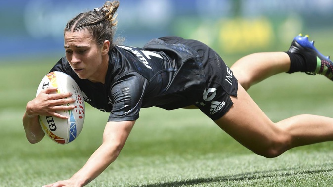 Jazmin Felix-Hotham crossed over twice in the quarter-final win over Canada at the Cape Town Sevens. Photo / Getty