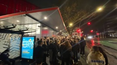 Lorde fans gather outside the rumoured address for show. Photo / supplied