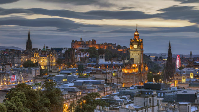 Calton Hill view of Edinburgh. Photo / Supplied