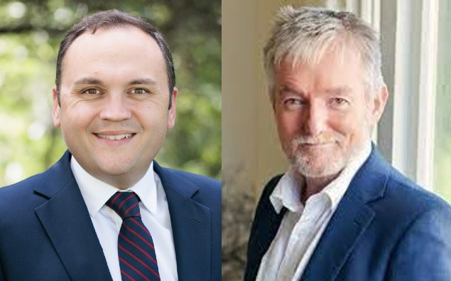 Infrastructure NZ CEO Nick Leggett and Wellington Gold Awards Director John Dow. Image / Supplied