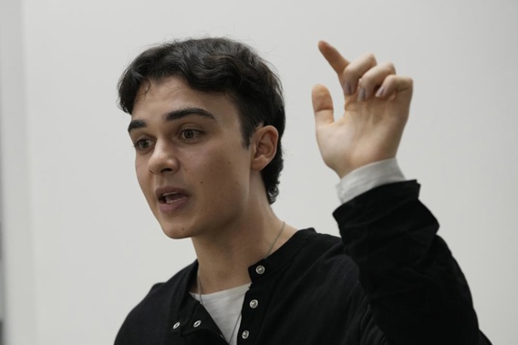 Nathan Taverniti, a 24-year-old Australian survivor of a crowd crush that killed more than 150 partygoers in the South Korean capital, speaks during an interview in Seoul, South Korea, Monday, Oct. 31, 2022. Taverniti blamed the huge loss of life on officials’ failure to employ effective crowd controls despite anticipating a massive turnout for the Halloween celebrations. (AP Photo/Ahn Young-joon)