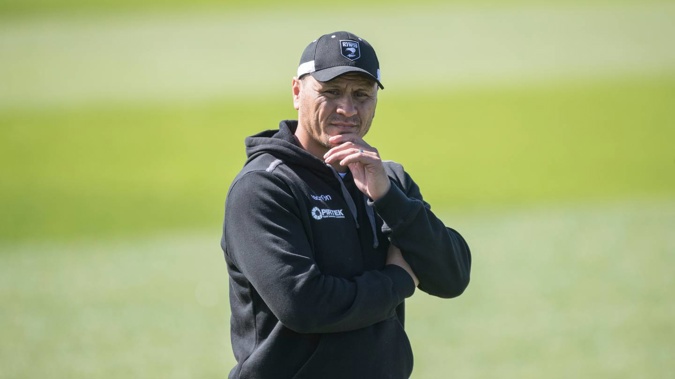 Kiwis coach David Kidwell during the Rugby League World Cup in 2017. Photo / Peter Meecham