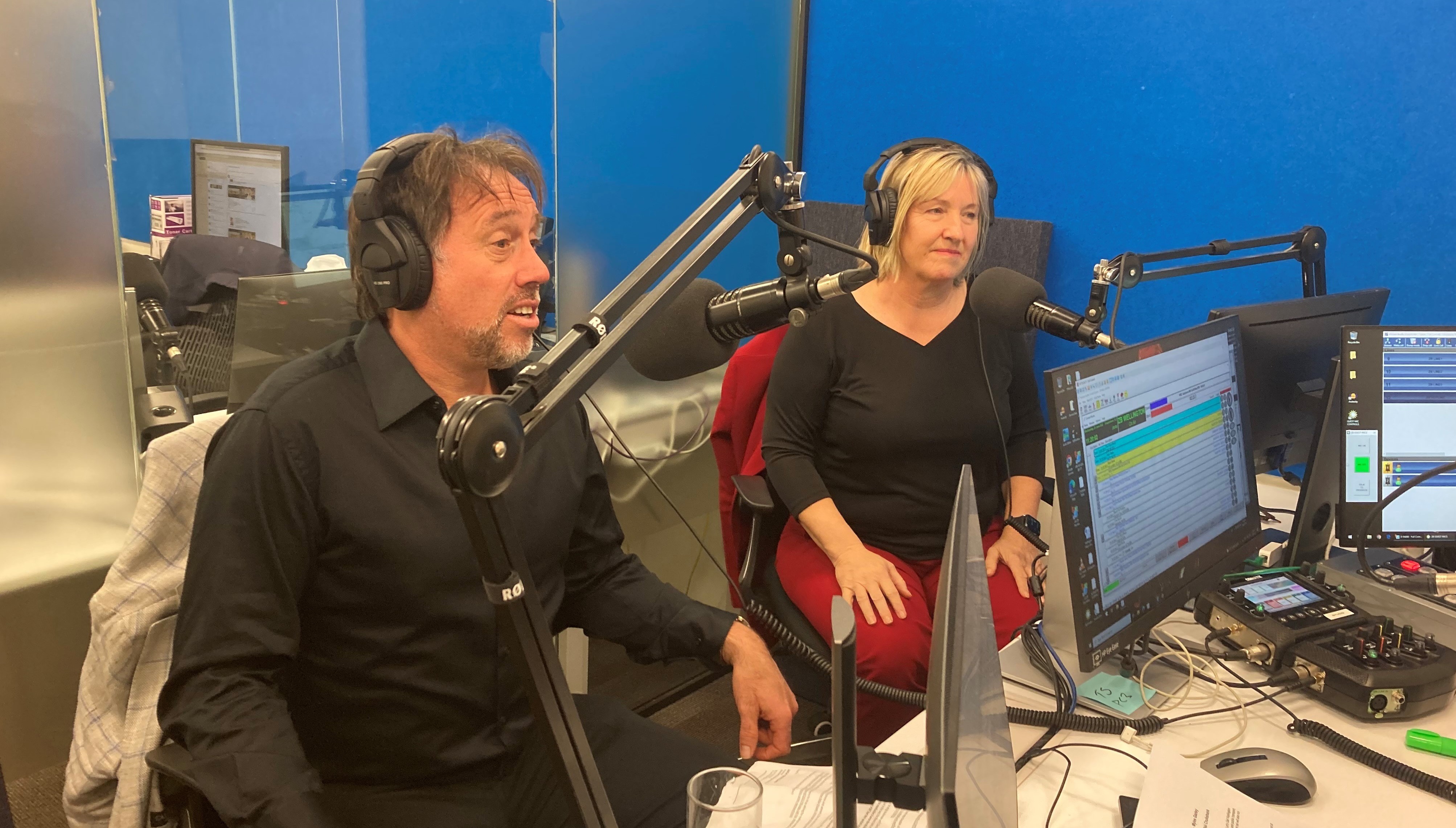 Myles Gazley and Nicki Cruickshank. (Photo / Newstalk ZB)