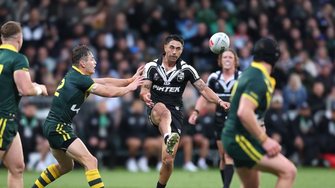 Shaun Johnson during the Kiwis defeat to the Kangaroos in Christchurch. Photo / Photosport