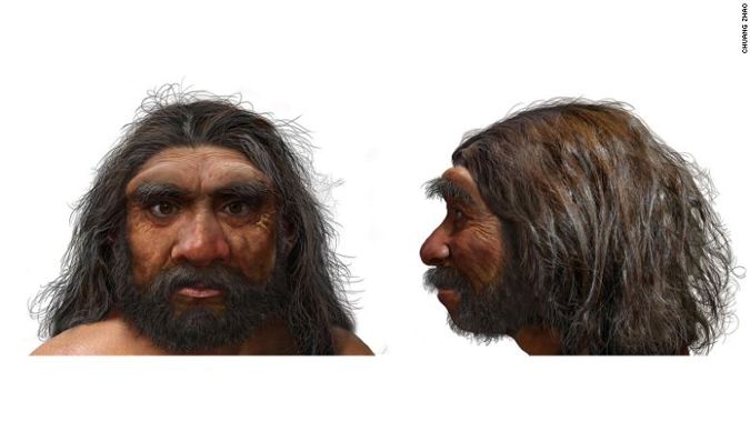 This illustration shows what Homo longi 'dragon man' may have looked like. (Photo / CNN)