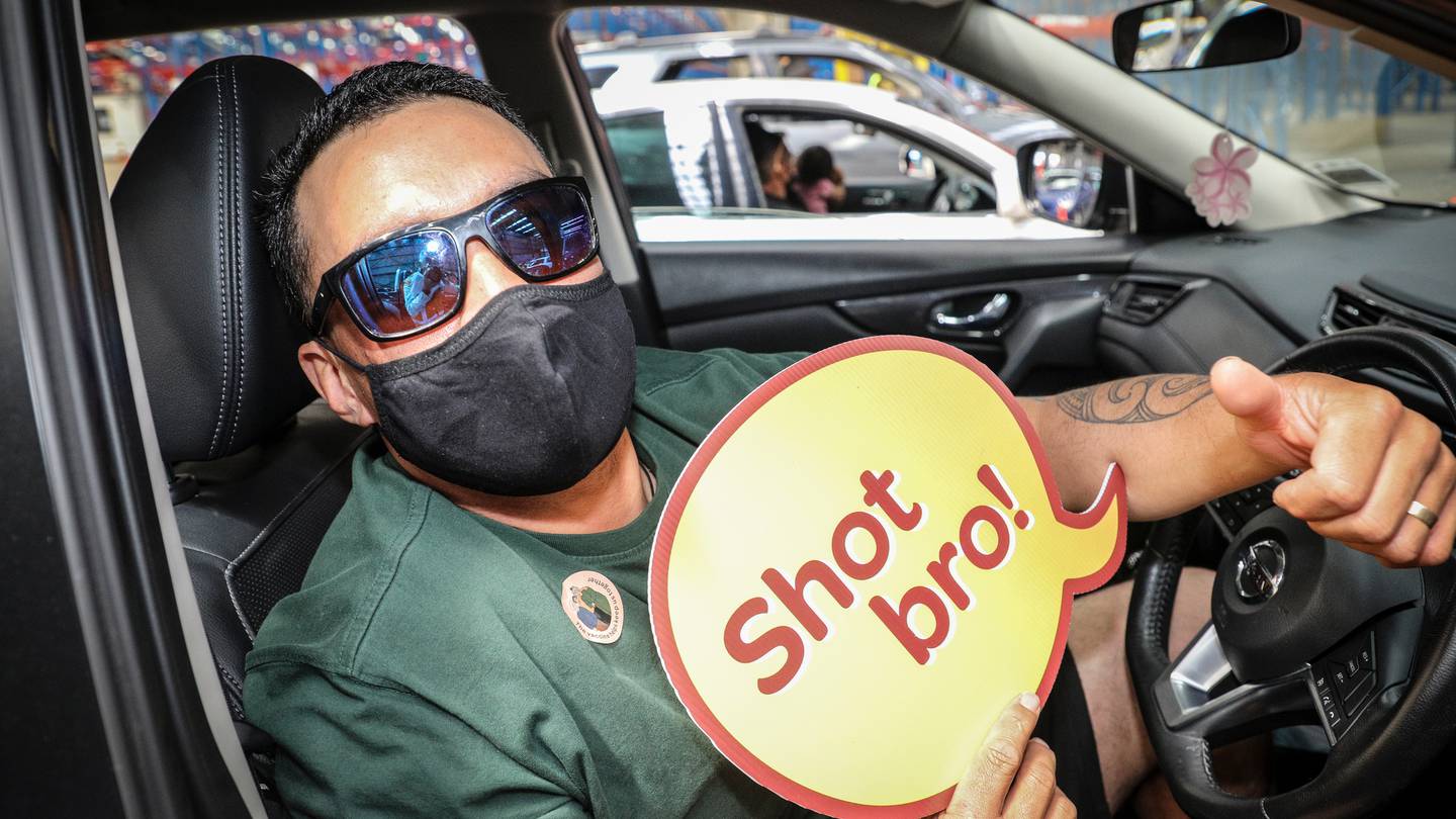 Kiwis will be lining up for their boosters as the interval between the second and booster vaccine doses shortens today to four months. Photo / Andrew Warner