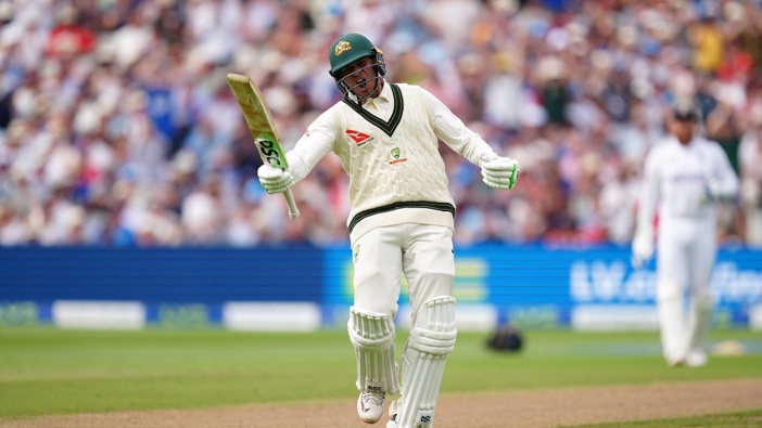 Usman Khawaja scored a century to put Australia in control on day two of the first Ashes test. Photo / Getty Images