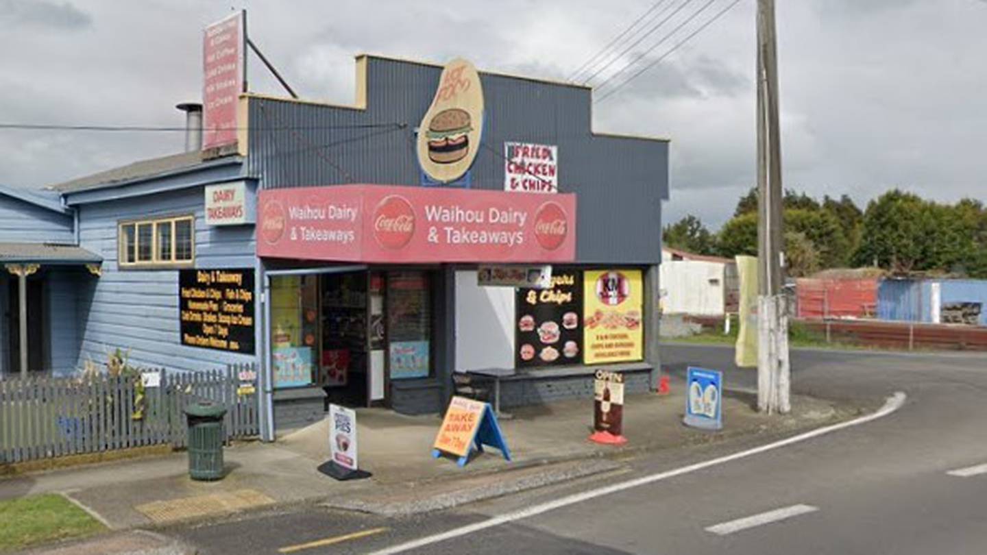 A stolen school van was used to ram raid the Waihou Dairy & Takeaways in the early hours of this morning. Photo / Google