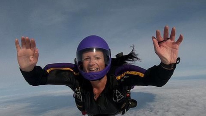 Sarah-Jane Bayram (pictured during an earlier jump), died in a skydiving tragedy.