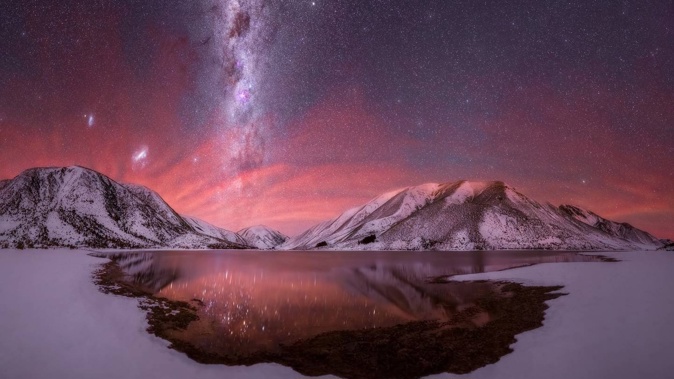 “Winter’s Airglow” – Southern Alps, New Zealand. Photo / Larryn Rae, Capture The Atlas, Milky Way Photographer of the Year